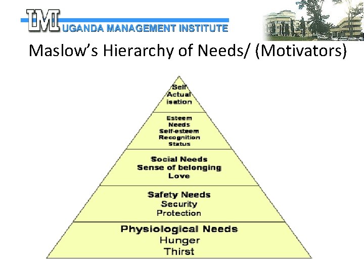 Maslow’s Hierarchy of Needs/ (Motivators) 07/06/2021 Motivating Workers 13 