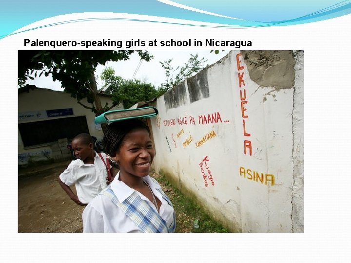 Palenquero-speaking girls at school in Nicaragua 