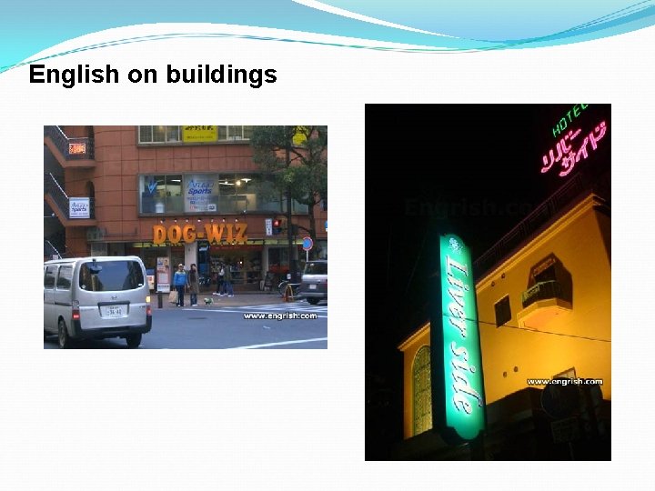 English on buildings 