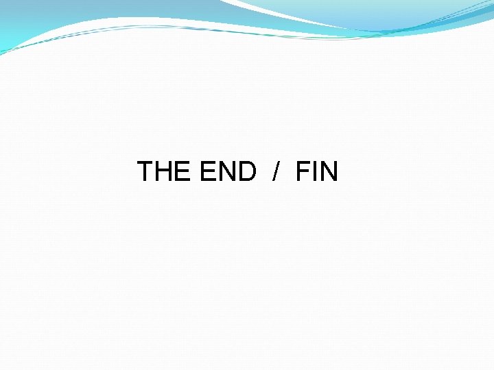 THE END / FIN 