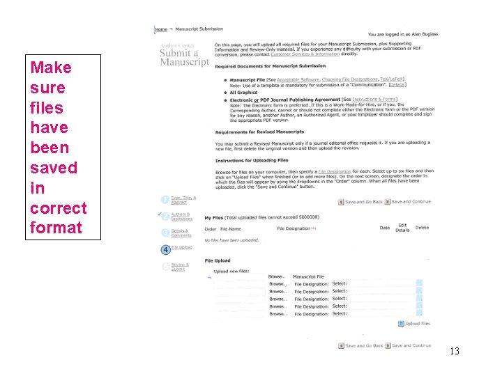 Make sure files have been saved in correct format 13 