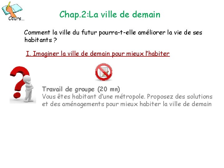 Chap. 2: La ville de demain Comment la ville du futur pourra-t-elle améliorer la