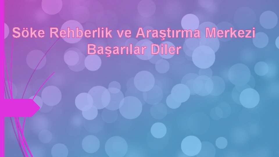 Söke Rehberlik ve Araştırma Merkezi Başarılar Diler 