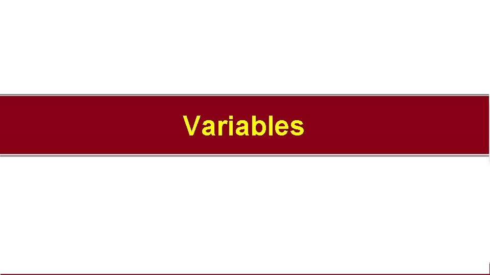 Variables 