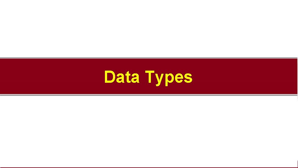 Data Types 