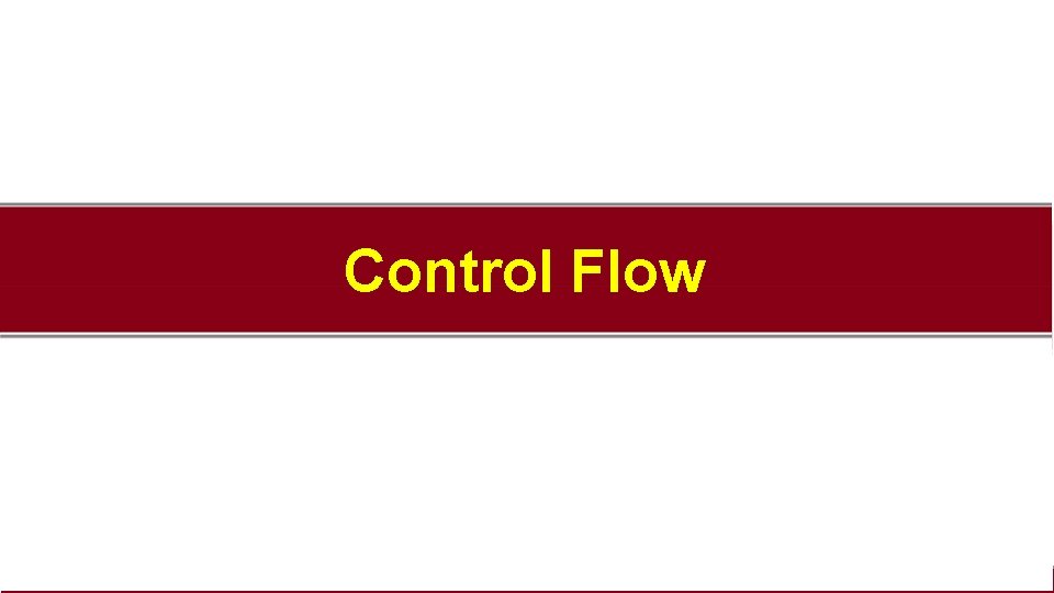 Control Flow 