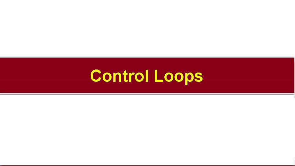 Control Loops 