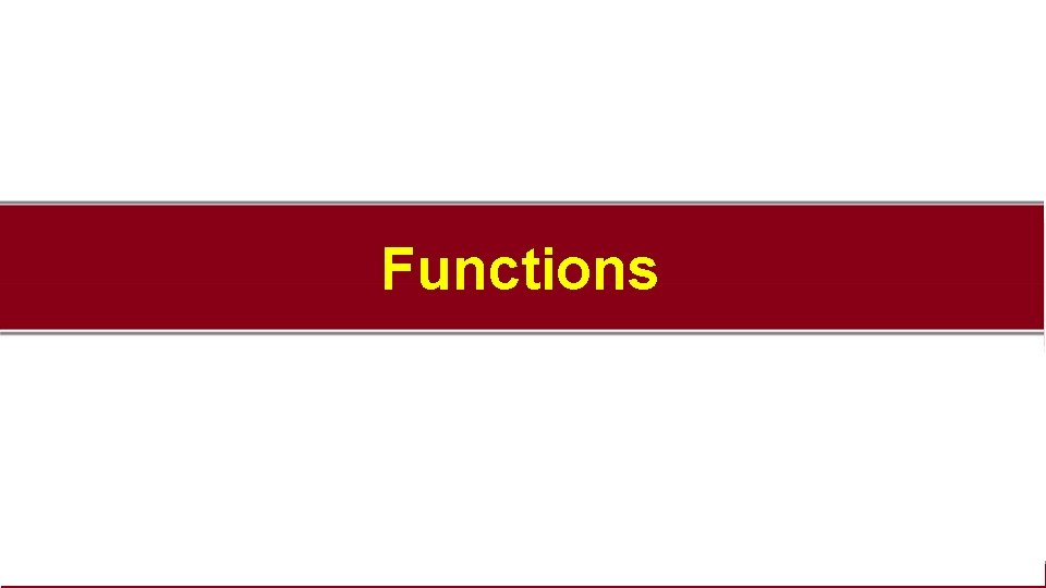 Functions 