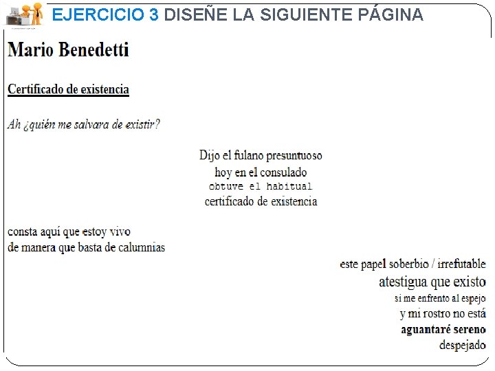 EJERCICIO 3 DISEÑE LA SIGUIENTE PÁGINA 