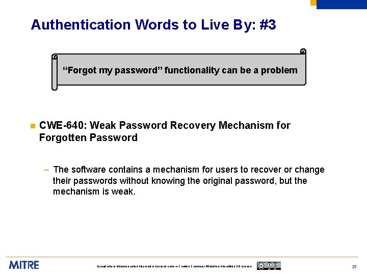 Authentication Words to Live By: #3 “Forgot my password” functionality can be a problem