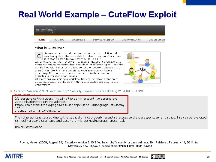 Real World Example – Cute. Flow Exploit Rocha, Hever. (2009, August 21). Cuteflow version