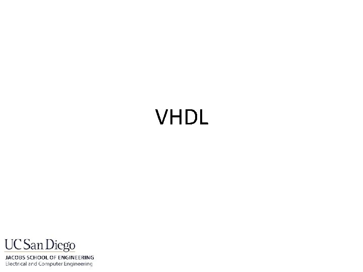 VHDL 