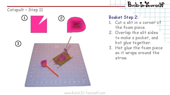 Catapult – Step 11 1 Basket Step 2: 1. Cut a slit in a
