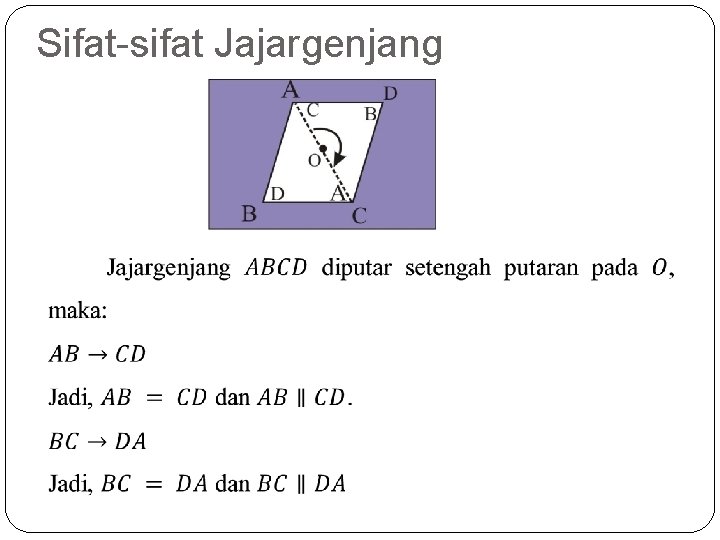 Sifat-sifat Jajargenjang 