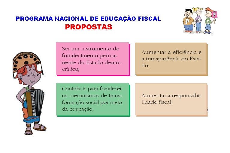 PROGRAMA NACIONAL DE EDUCAÇÃO FISCAL PROPOSTAS 