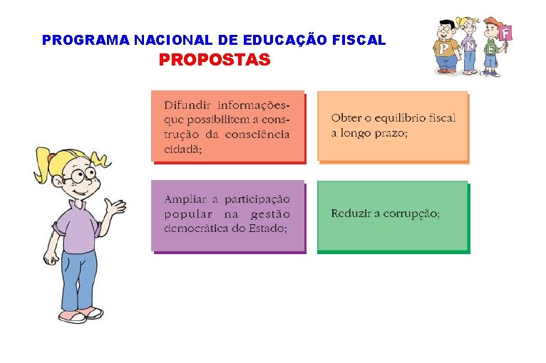 PROGRAMA NACIONAL DE EDUCAÇÃO FISCAL PROPOSTAS 