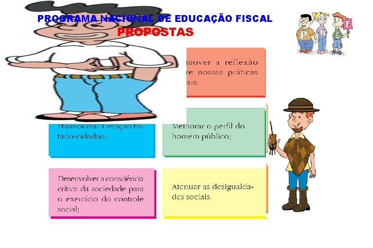 PROGRAMA NACIONAL DE EDUCAÇÃO FISCAL PROPOSTAS 