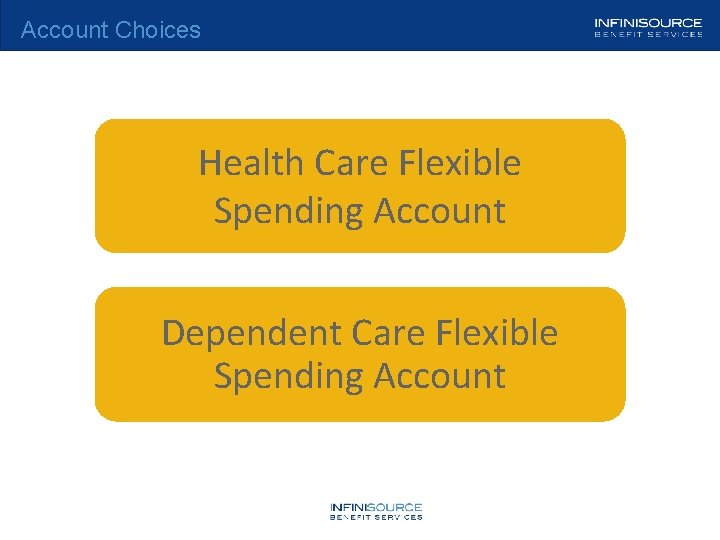 Account Choices Health Care Flexible Spending Account Dependent Care Flexible Spending Account 