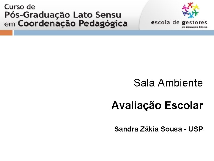 Sala Ambiente Avaliação Escolar Sandra Zákia Sousa - USP 