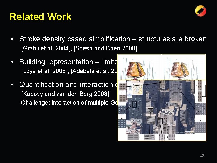 Related Work • Stroke density based simplification – structures are broken [Grabli et al.