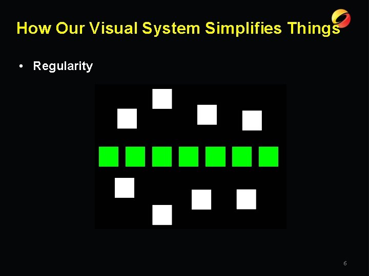 How Our Visual System Simplifies Things • Regularity 6 