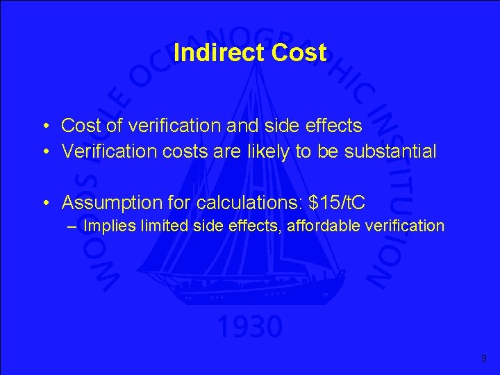 Indirect Cost • Cost of verification and side effects • Verification costs are likely