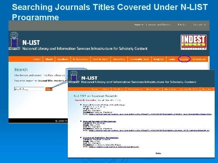 Searching Journals Titles Covered Under N-LIST Programme 