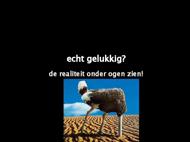 echt gelukkig? de realiteit onder ogen zien! 