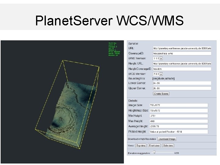 Planet. Server WCS/WMS 