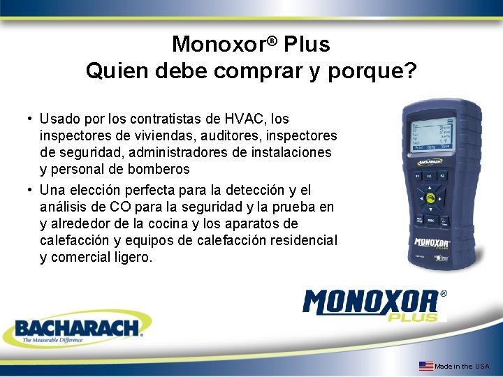 Monoxor® Plus Quien debe comprar y porque? • Usado por los contratistas de HVAC,