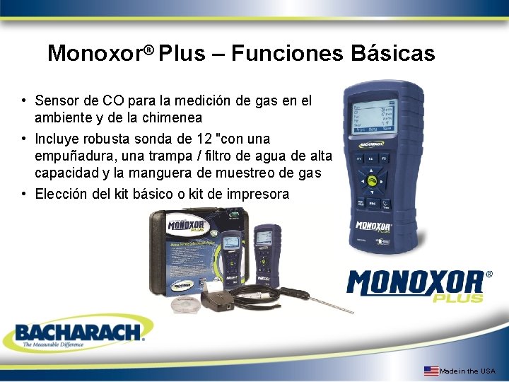 Monoxor® Plus – Funciones Básicas • Sensor de CO para la medición de gas