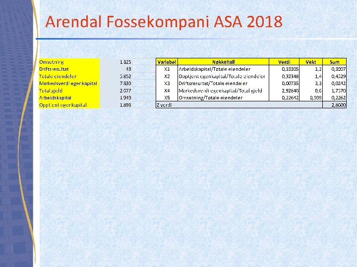Arendal Fossekompani ASA 2018 
