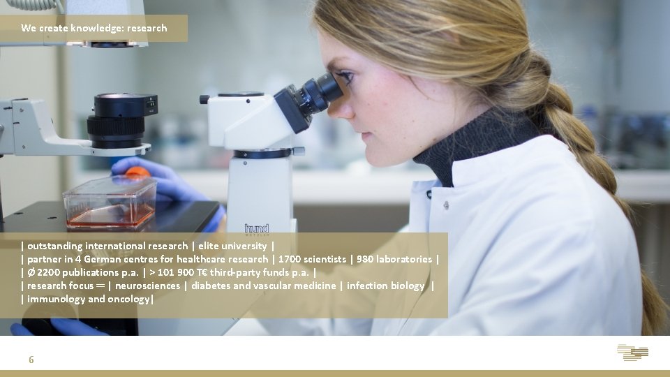 We create knowledge: research | outstanding international research | elite university | | partner