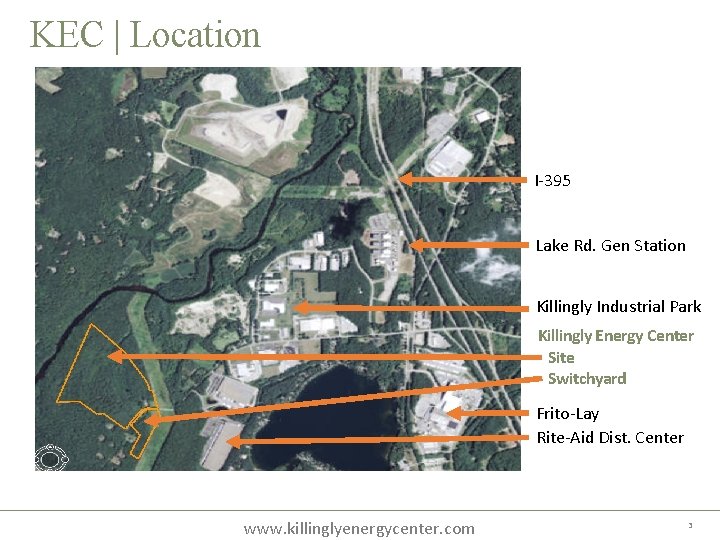 KEC | Location I-395 Lake Rd. Gen Station Killingly Industrial Park Killingly Energy Center