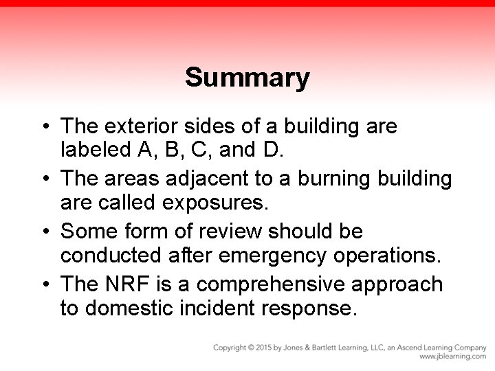 Summary • The exterior sides of a building are labeled A, B, C, and