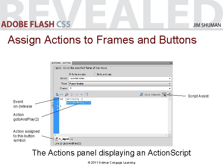 Assign Actions to Frames and Buttons Script Assist Event on (release Action goto. And. Assign Actions to Frames and Buttons Script Assist Event on (release Action goto. And.