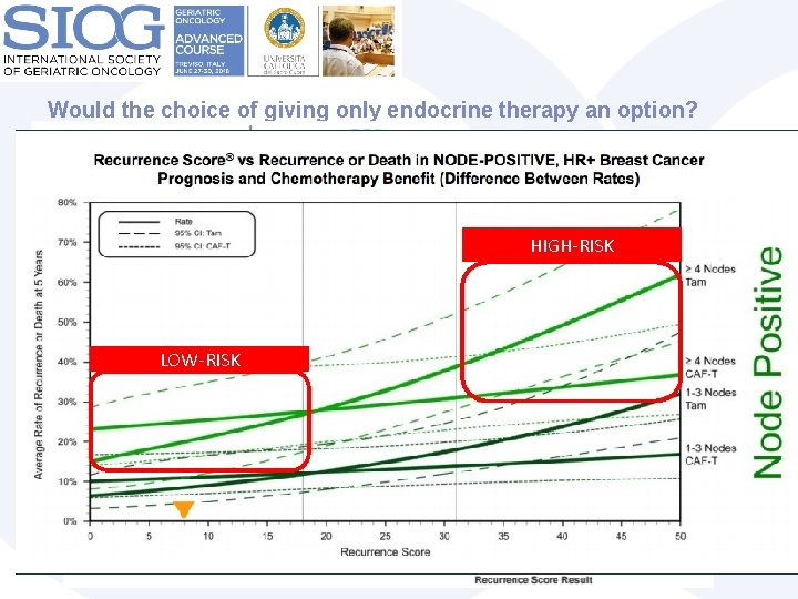 Would the choice of giving only endocrine therapy an option? HIGH-RISK LOW-RISK 