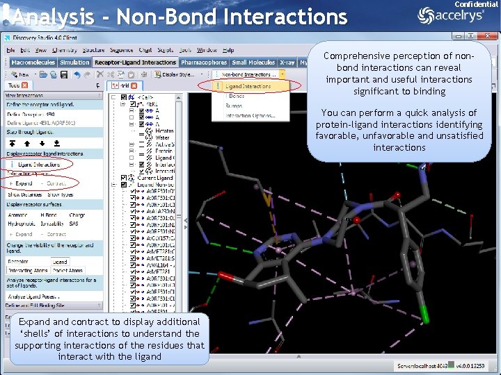 Analysis - Non-Bond Interactions Confidential Comprehensive perception of nonbond interactions can reveal important and