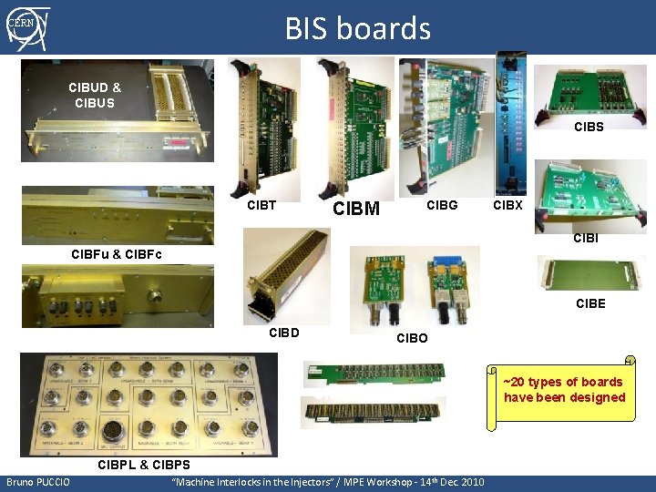 BIS boards CERN CIBUD & CIBUS CIBT CIBM CIBG CIBX CIBI CIBFu & CIBFc
