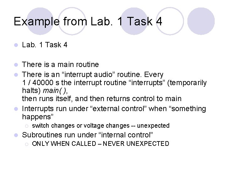 Example from Lab. 1 Task 4 l Lab. 1 Task 4 There is a Example from Lab. 1 Task 4 l Lab. 1 Task 4 There is a