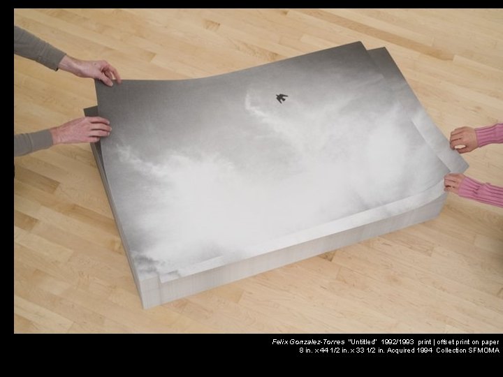 Felix Gonzalez-Torres "Untitled“ 1992/1993 print | offset print on paper 8 in. x 44