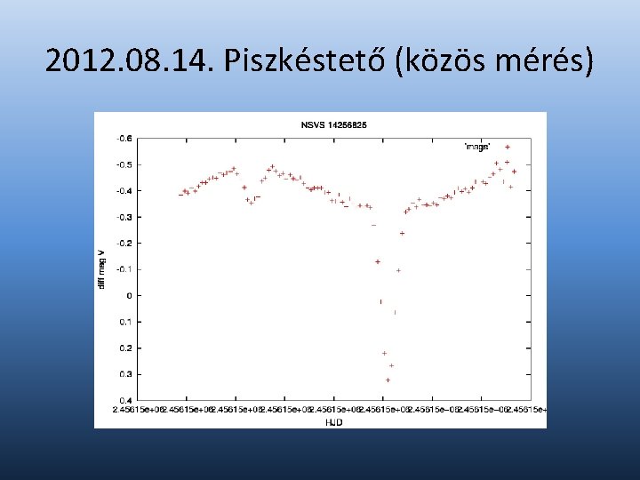 2012. 08. 14. Piszkéstető (közös mérés) 
