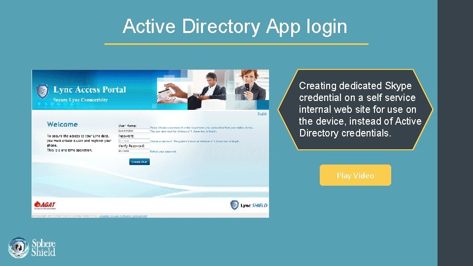 Active Directory App login Creating dedicated Skype credential on a self service internal web