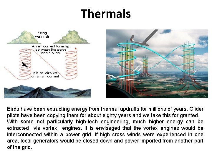 Thermals Birds have been extracting energy from thermal updrafts for millions of years. Glider