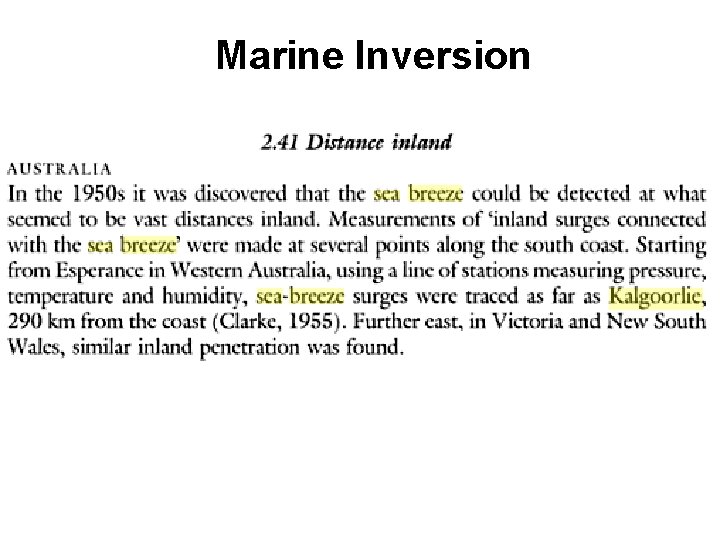 Marine Inversion 