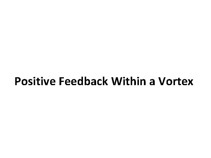 Positive Feedback Within a Vortex 