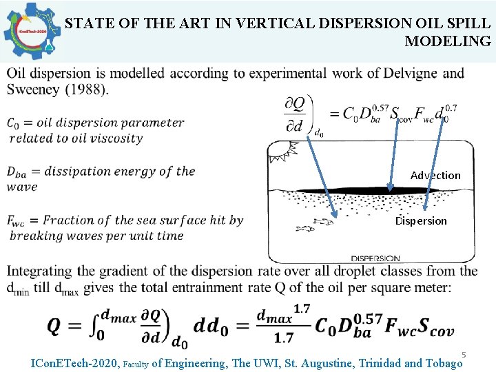 STATE OF THE ART IN VERTICAL DISPERSION OIL SPILL MODELING • Advection Dispersion 5