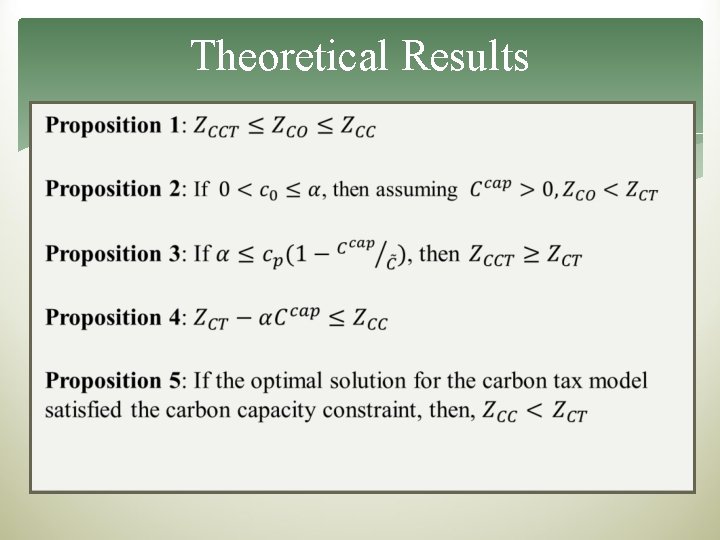 Theoretical Results 