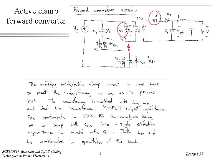 Active clamp forward converter ECEN 5817 Resonant and Soft-Switching Techniques in Power Electronics 15