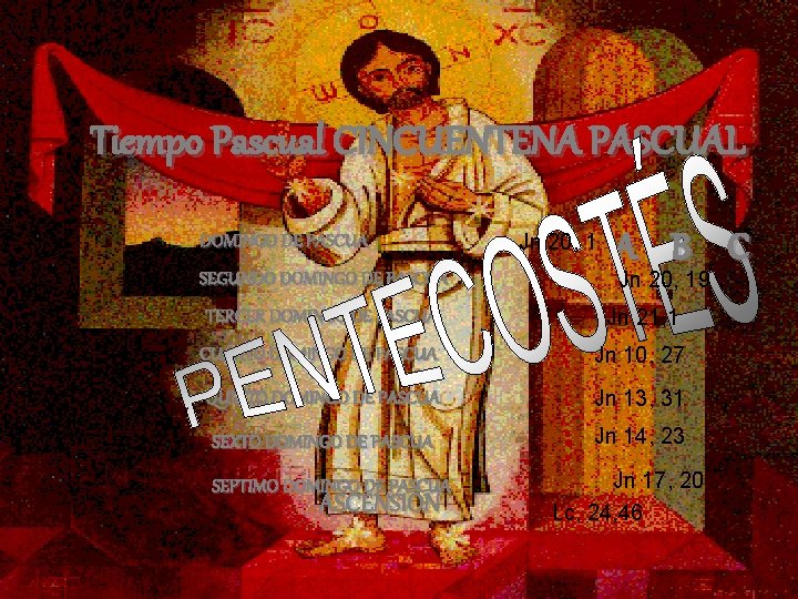 Tiempo Pascual CINCUENTENA PASCUAL DOMINGO DE PASCUA SEGUNDO DOMINGO DE PASCUA Jn 20, 1